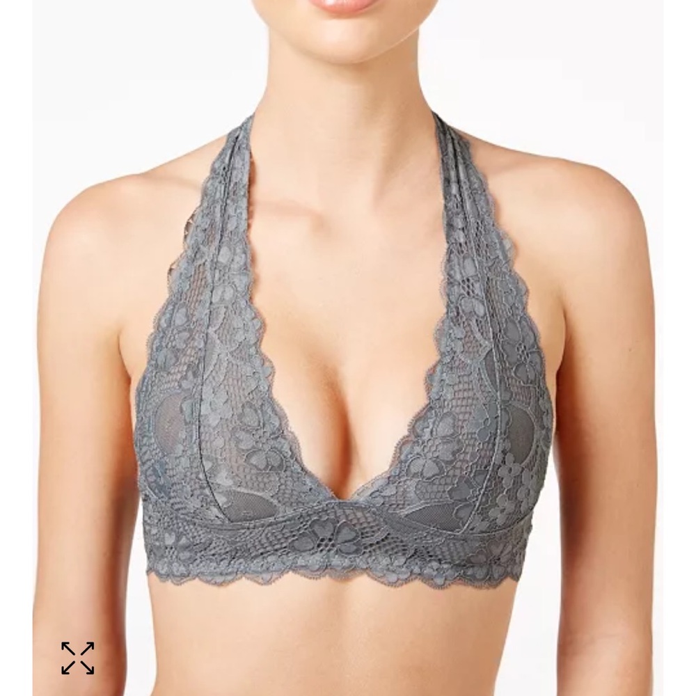 Free People Lace Halter Gray - Small
